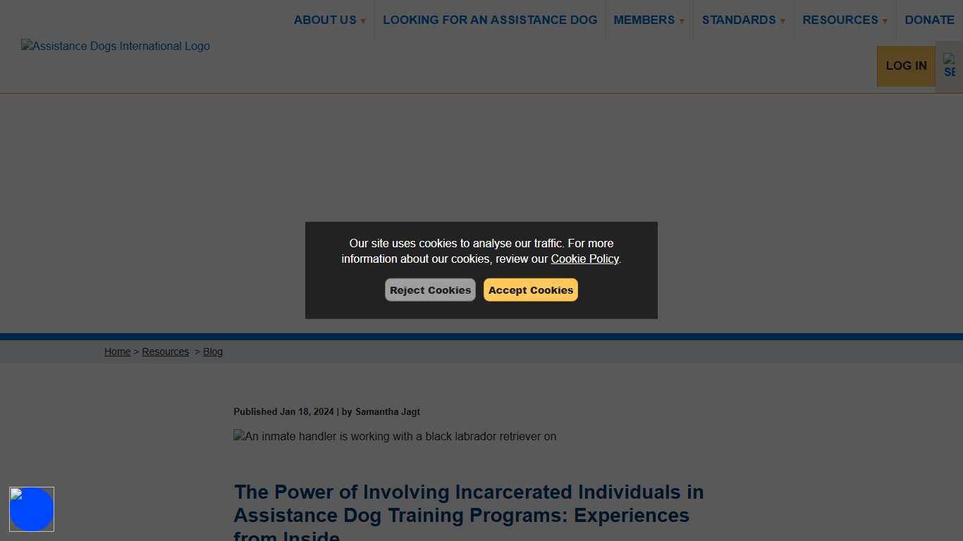 The Power of Involving Incarcerated Individuals in Assistance Dog Training Programs: Experiences from Inside - Assistance Dogs International